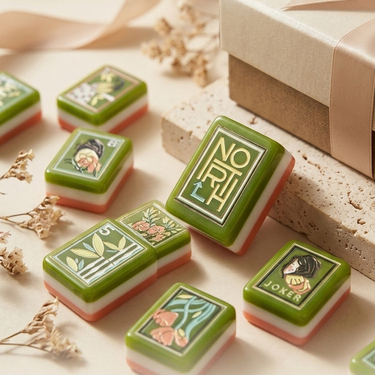 The Emerald & Coral Set — 160 Tiles